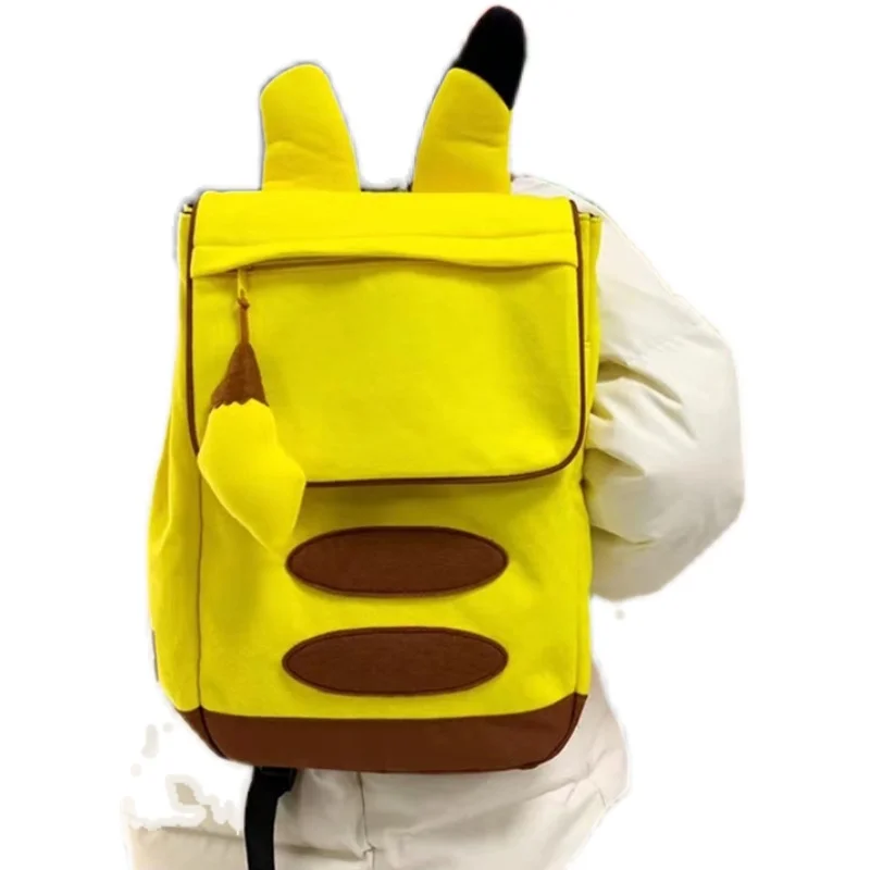 

Action Figure Model Toy Pokemon New Pikachu Cute Cartoon Shoulder Canvas Travel Backpack The Most Popular Gift for Children