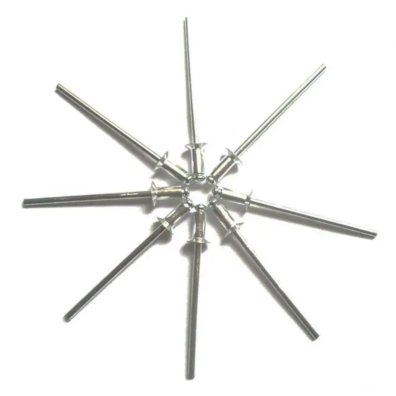 

OOTDTY 120Pcs/set M3.2*7/9/11 M4*8/10/13 GB12618 Aluminium Blind Rivets Nail Decoration Pop Rivets For Furniture Assortment Kit