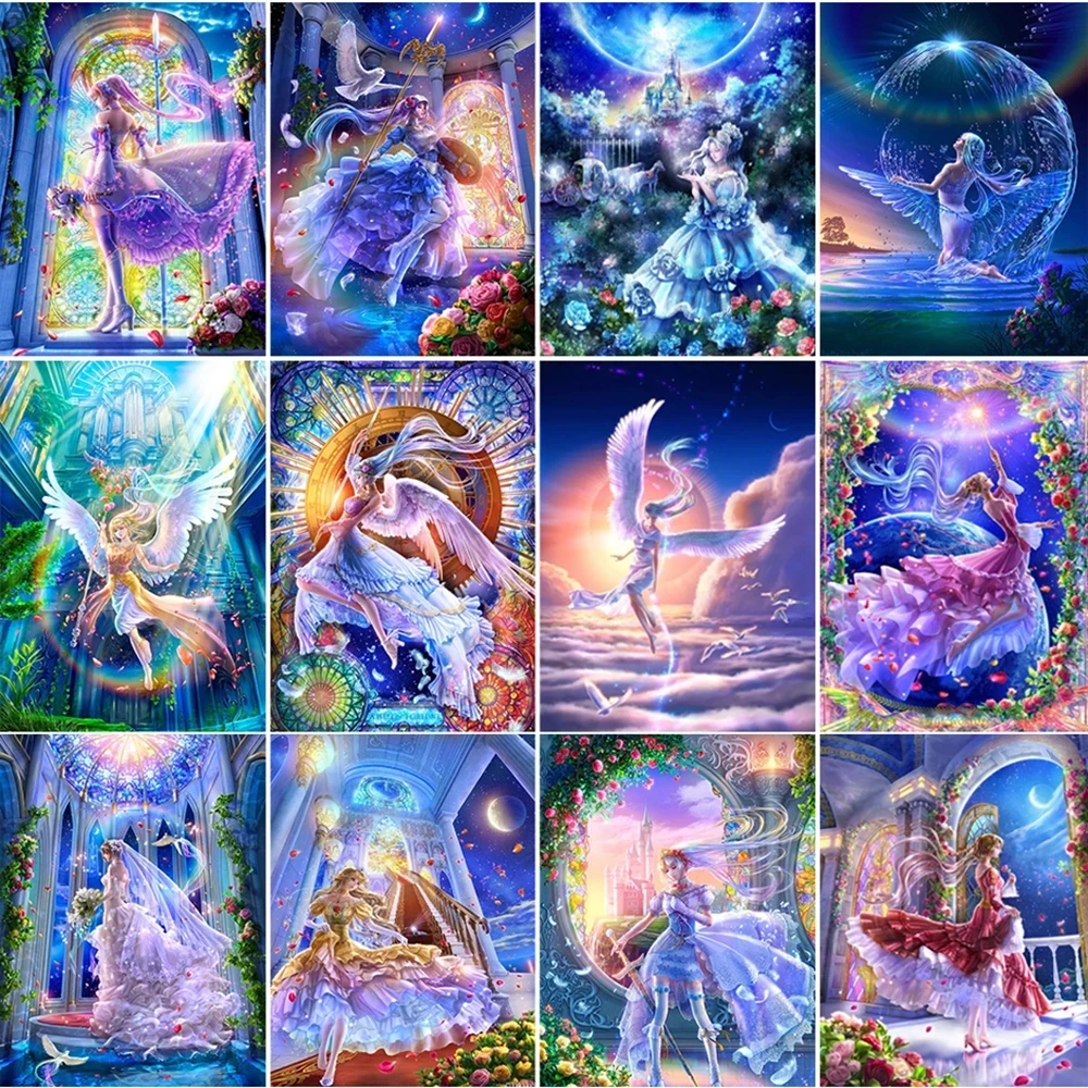 

5D diy2021 new cartoon girl full diamond square Diamond Cross Stitch home decoration painting