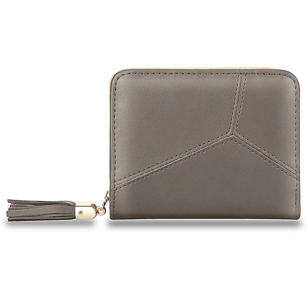 Women Vintage Short Style Student Card Wallet Multi-function Folding Tassel Coin Purse Pouch Key Holde Joker Bags | Багаж и сумки