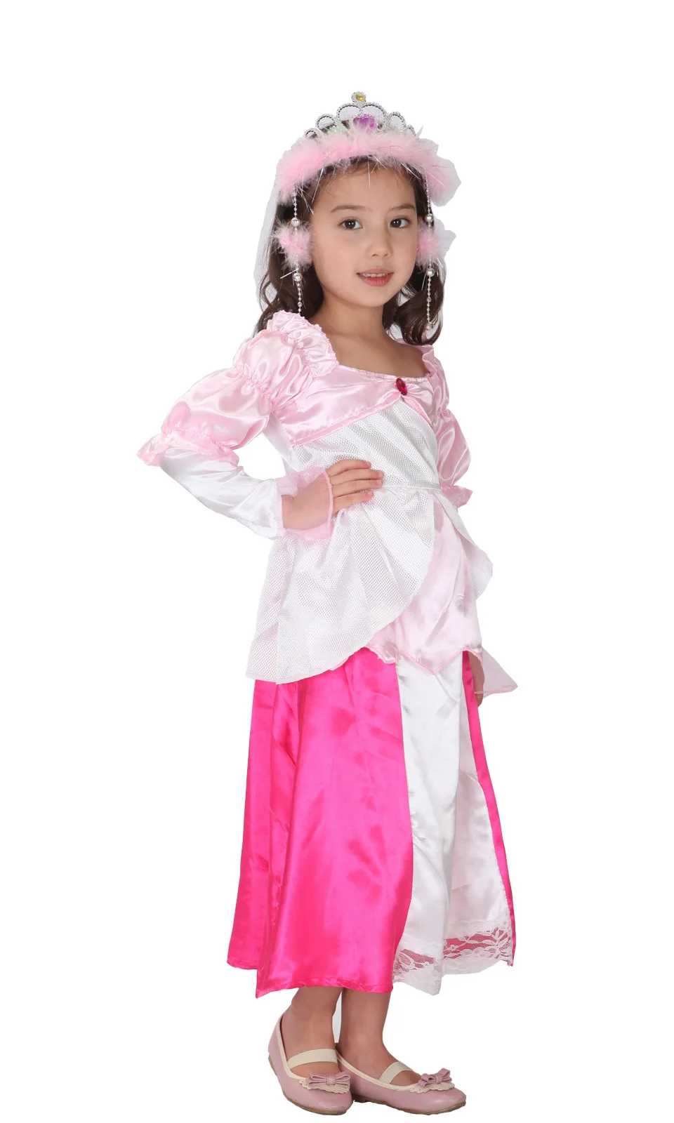 

Flower Girls Princess Beautiful Dresses Kids Stage Performance Outfit Halloween Cosplay Costumes Party Role Play Dress Up Suit
