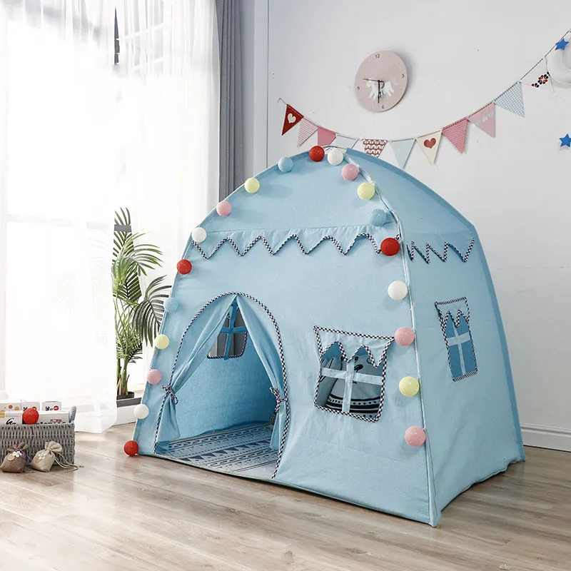 1.3M Folding Children’s Tent Teepee Kids Play House Tipi Large Girls Princess Castle Baby Game Wigwam Child Room Decor | Игрушки и