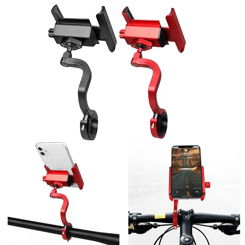 

Bicycle Phone Holder Mount 360 Degree Rotatable Adjustable Cycling Handlebar Clip Stand Mount Bike Phone Bracket Support