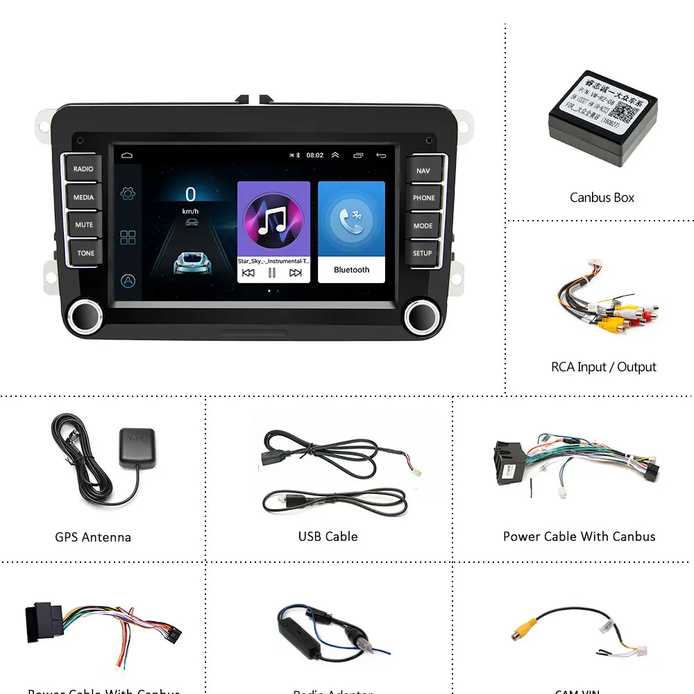 Автомагнитола LeeKooLuu мультимедийная стерео-система на Android с GPS для
