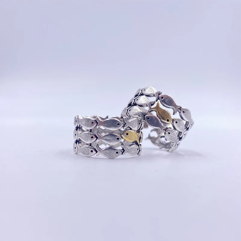 

New Arrival Metal Geometric Rings Womens Classic Animals Fish Wedding Party Ring Rings Jewelry for Girls