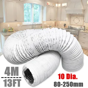 4 м 80-250 мм Диаметр алюминиевой фольги воздуховод шланг фитинги кухонные вытяжные встроенные вентиляционные шланги вентиляционные трубки часть