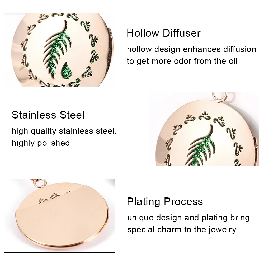 Женский кулон из нержавеющей стали с распылителем эфирных масел | Украшения и