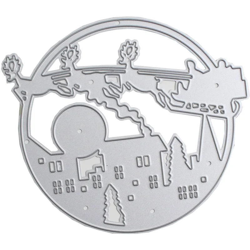 Металлические Вырубные штампы Jingle All The Way In Circle тихие в ночное время для