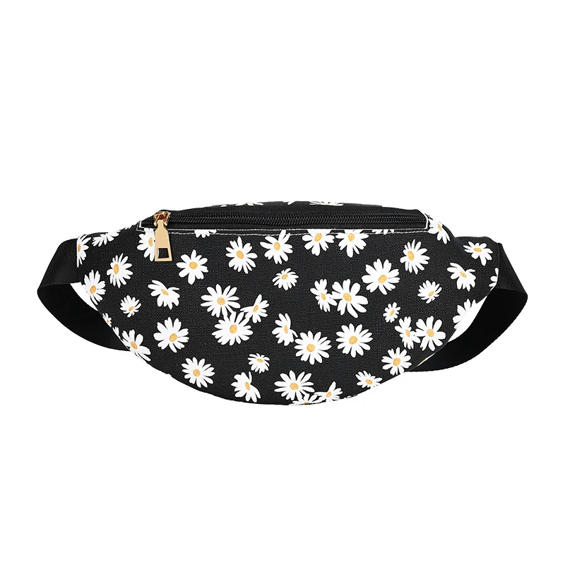 Маленькая поясная сумка с принтом маргариток женская модная нагрудная Сумочка