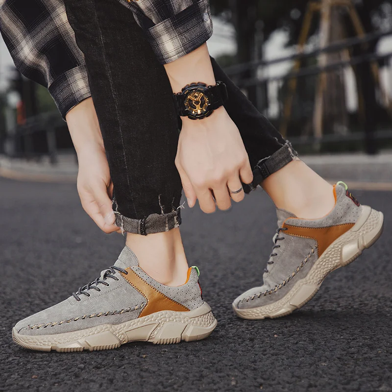 

High Top Sneakers Men Trainers Shoes Sport Black Sneakers Platform Sports For Men's Mens 2020 Korean Walking Chunky