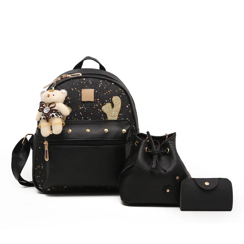 2019 summer new three-piece backpack college style casual fashion combination | Багаж и сумки