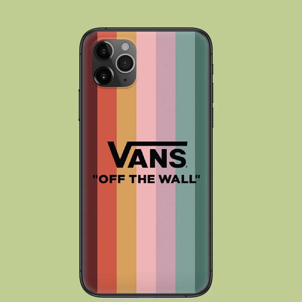 

Vans Phone Case Cover Hull For iphone 5 5s se 2 6 6s 7 8 12 mini plus X XS XR 11 PRO MAX black trend bumper painting cell cover