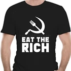 Eat the Rich-Футболка-панк антифа вегетарианский коммунизм левый HC