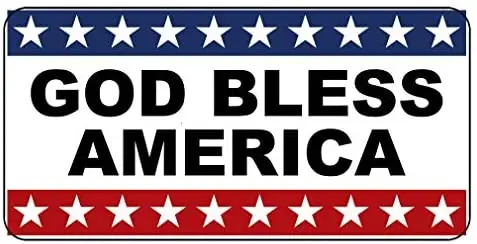 

Crysss God Bless America with Holes 12 X 9 Inches Metal Sign