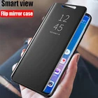 Умный чехол-книжка для Xiaomi Redmi Note 8T 9S 7 8 9 Pro 9 Prime 8A Dual 7A 9A 9C Mi Note 10 Lite, кожаный, зеркальный