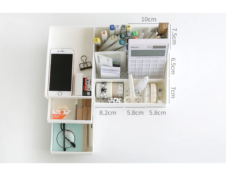 Drawer Makeup Box Cosmetics Organizer Container Bathroom Make Up Organizer Dekstop Office Jewelry Box Plastic Makeup Storage Box