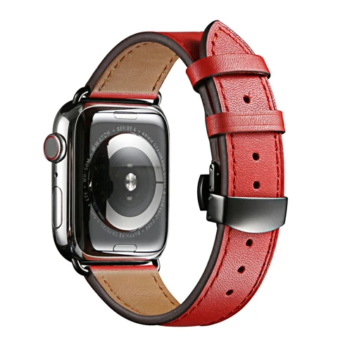 15 Бабочка Туфли с ремешком и пряжкой для наручных часов Iwatch, 4/3/2/1 ремешок для наручных часов Apple Watch, версии 3, 4 года группа 44 мм 40 мм, 42 мм, 38 мм, версия ремень из натуральной кожи браслет - Цвет ремешка: 15