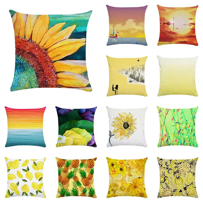 

45*45 желтая милая мультяшная подушка, чехол, цветочная подушка, наволочка для детской подушки, детская подушка TP67