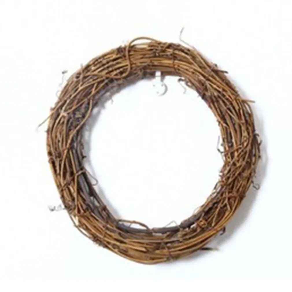 

New Christmas Artificial Vine Ring Wreath Rattan Wicker Garland Round Here Star Xmas Party Decor Rattan Wreath Wedding Decor