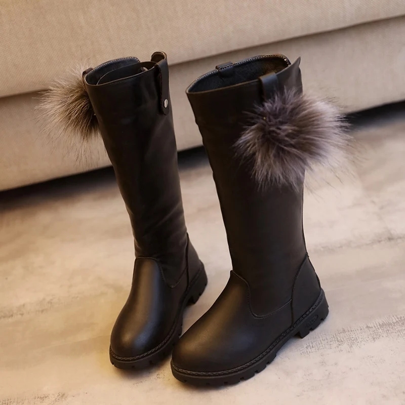 2019 г. модные теплые зимние Бархатные ботинки из искусственной кожи для девочек с