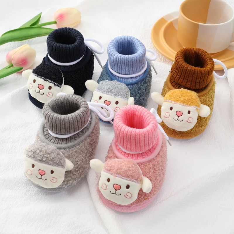 

Infant Toddler Newborn Girls Boys Super Keep Warm Snowfield Booties Cute Cartoon Sheep Shoes Baby Winter Boots Boot First Walker