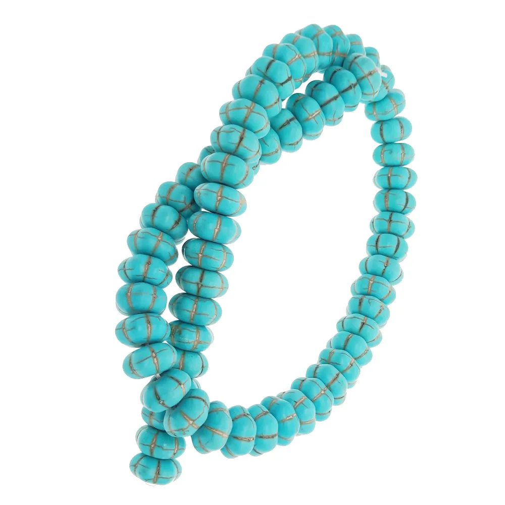 Бусины в форме тыквы из натурального синего камня 8-18 мм полудрагоценные камни