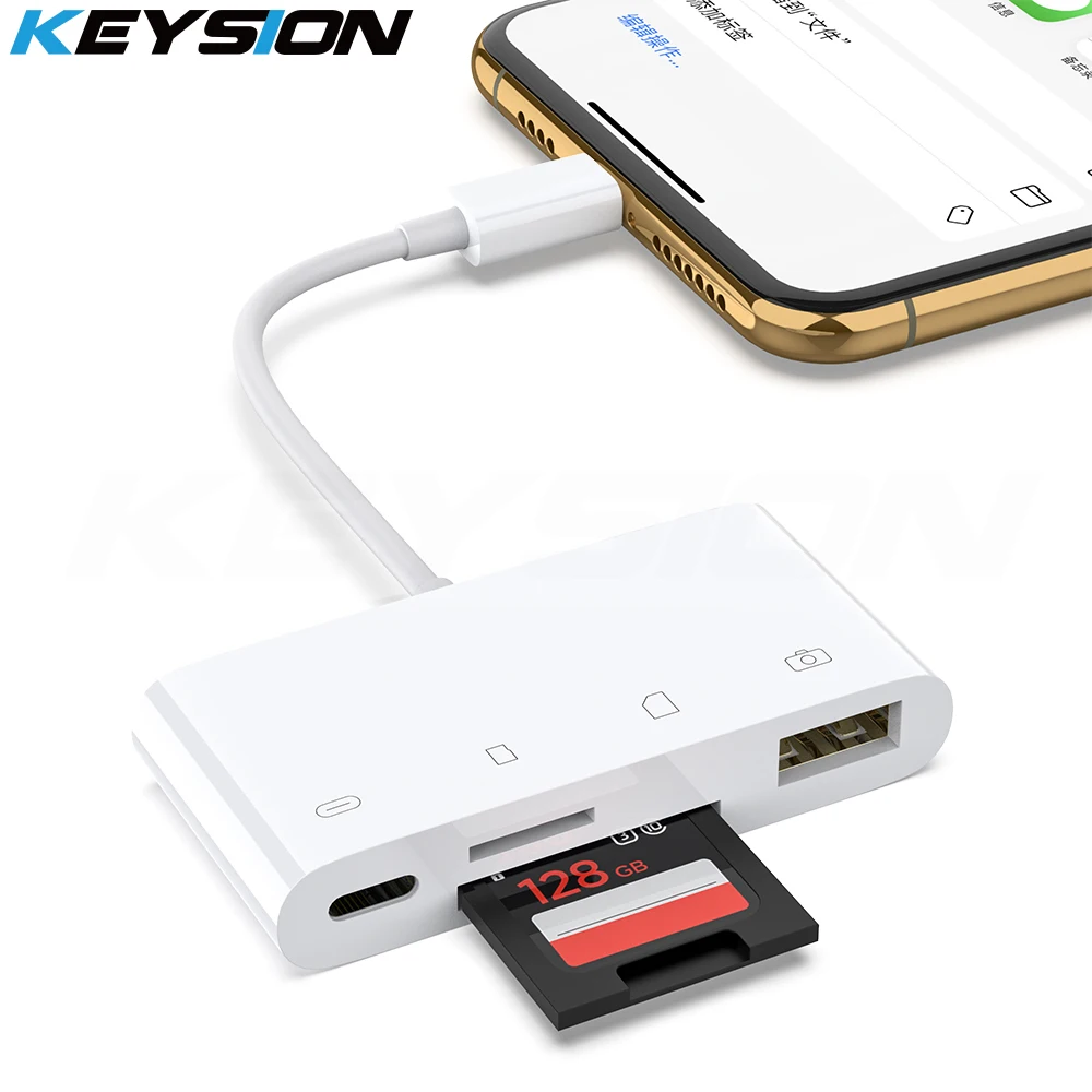Устройство для чтения карт памяти KEYSION 4 в 1 OTG IPhone 11 Pro Max XS XR 8 7 SD TF комплект записи и
