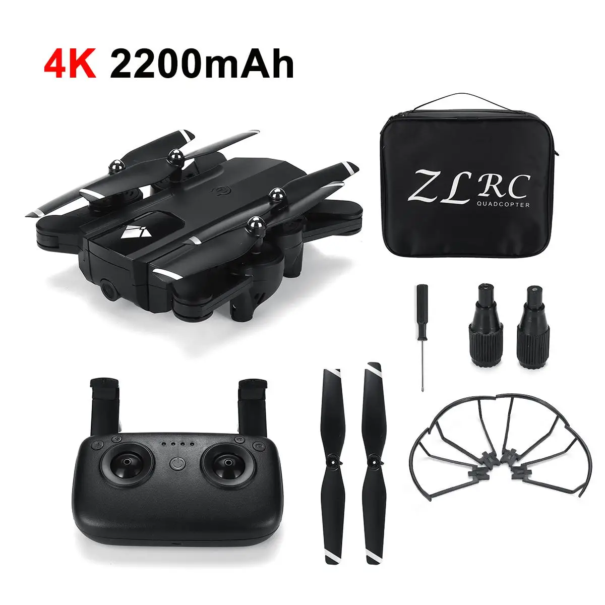 black 2200mAh bag SG900 FPV камера Дрон 4K камера оптический поток селфи Дрон складной Wifi Квадрокоптер вертолет Дрон дроны профессиональный - Цвет: black 2200mAh bag