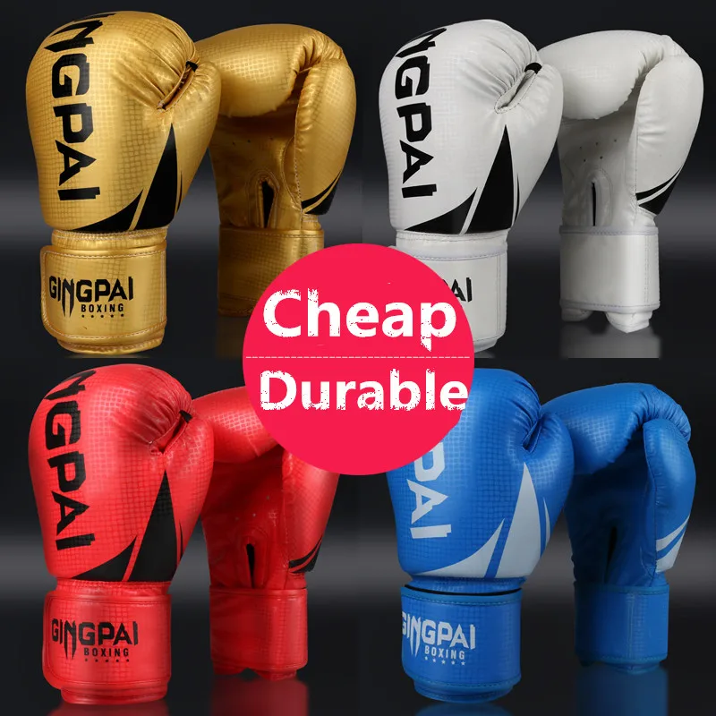 Высококачественные Боксерские перчатки для взрослых и женщин/мужчин кожаные MMA