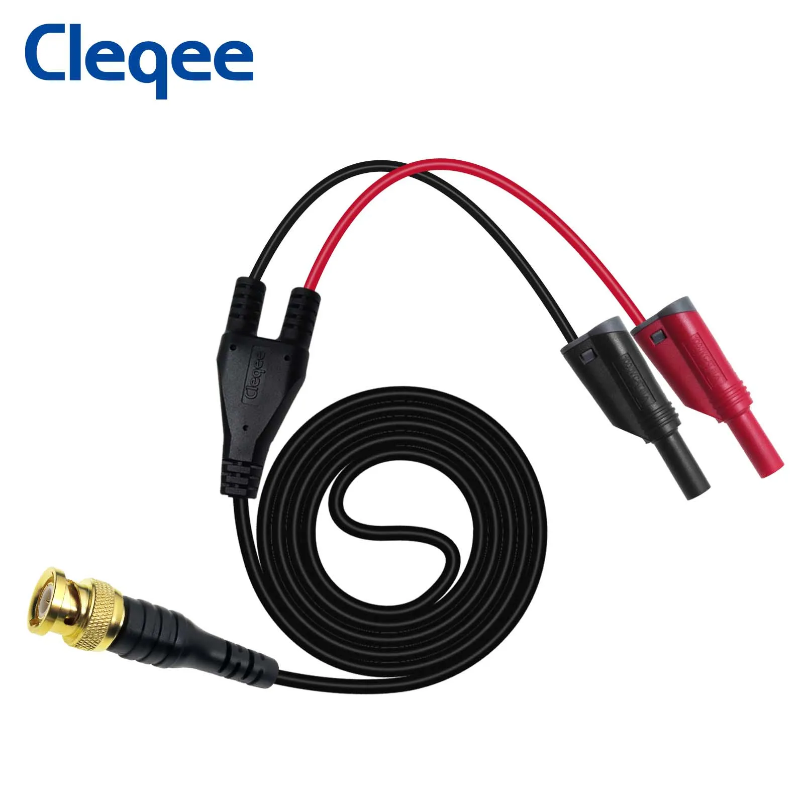 Cleqee P1064 позолоченная Чистая медь BNC штекер до 4 мм безопасные штабелируемые
