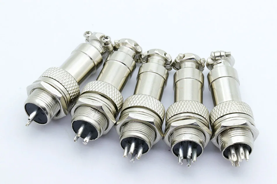 1 комплект GX12 авиационный/XLR разъем, подключение питания/передача сигнала, 2-7 контактов