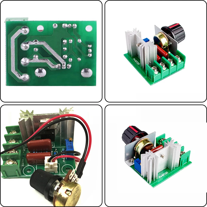 220V 2000W тиристорный мотор Скорость контроллер диммеры затемнения с Температура