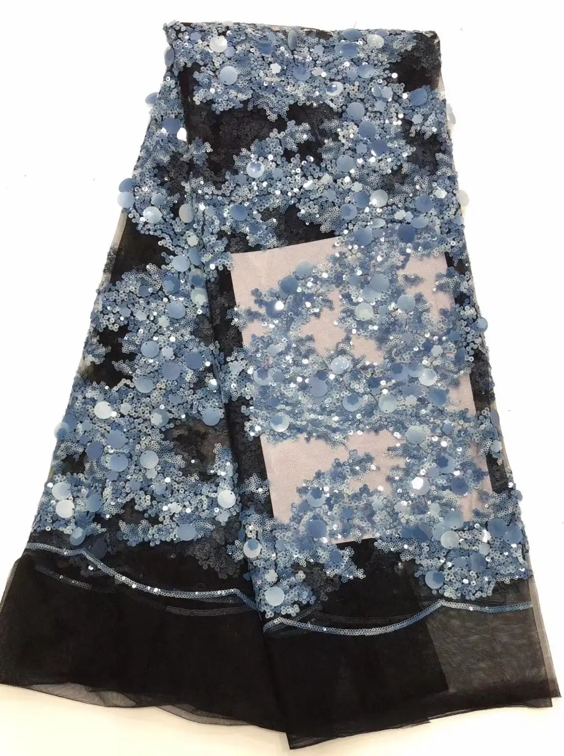 

shining african sequins lace fabric newarrival beautiful sequins lace good quality net tulle lace for dress DPOC183