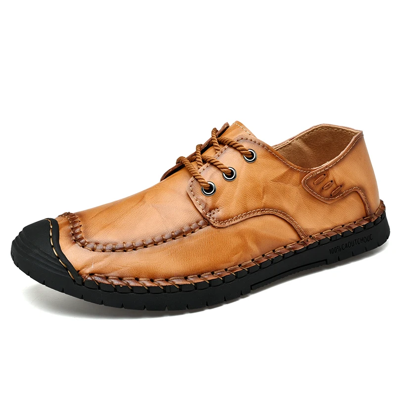 

2021 летняя кожаная мужская обувь; Дышащая повседневная обувь Вождение мужской обуви Zapatillas De Deporte легкие мягкие мужские туфли на плоской подо...