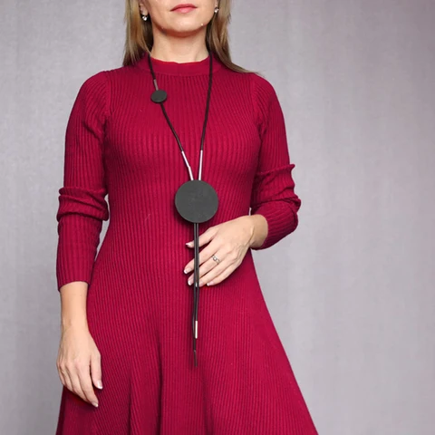 UKEBAY новое ожерелье с подвеской женское длинное массивное ожерелье резиновая бижутерия Черная Цепь для свитера роскошное ожерелье ювелирные изделия ручной работы
