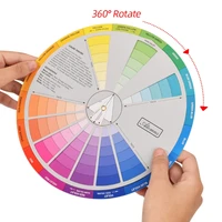 new paper card design color mixing wheel ink chart guidance round central circle rotates tattoo nail pigment