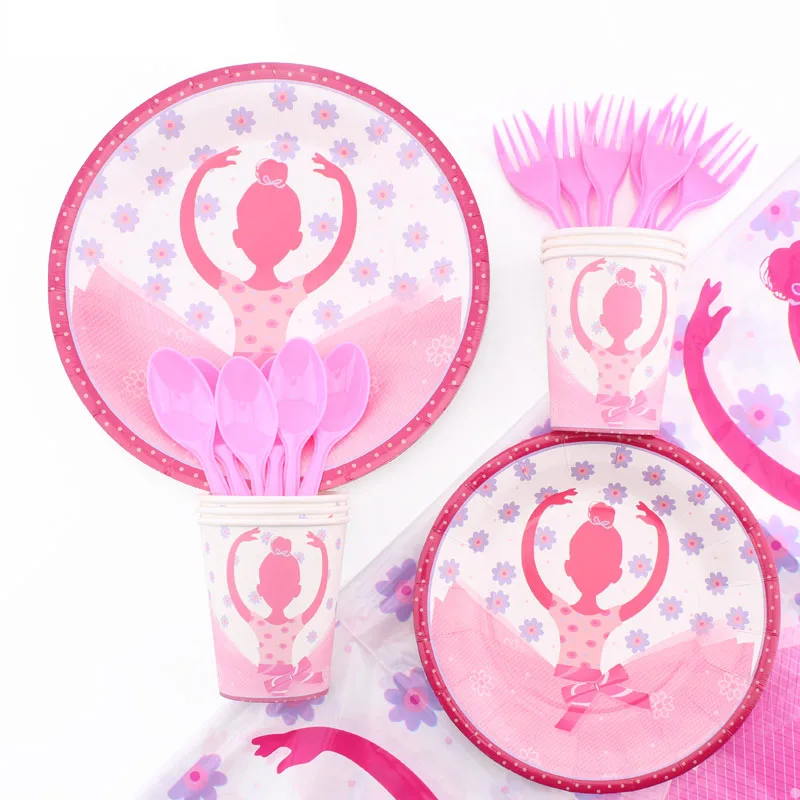 31 шт./компл. балетные костюмы для девочек тема одноразовая посуда украшение на