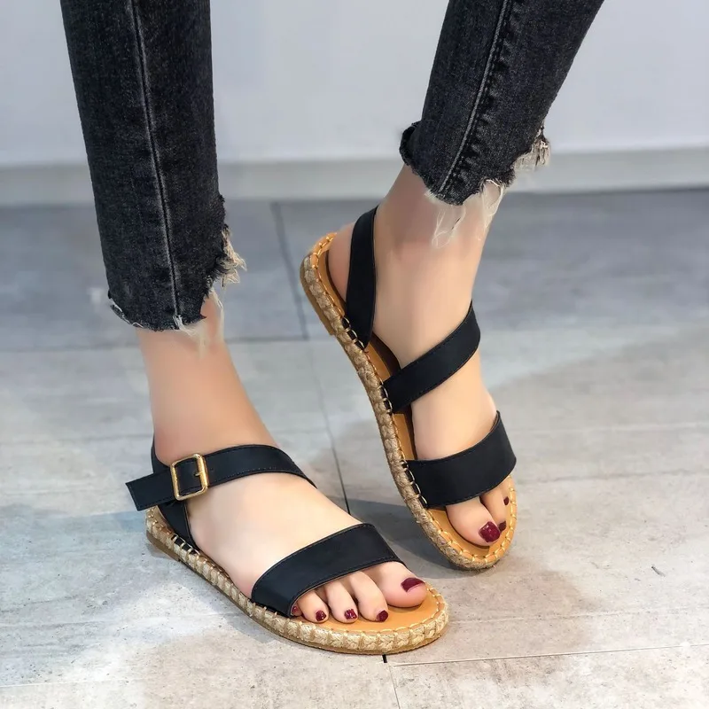 

2020 Shoes Fashion Women's Flat-soled Casual Sandals Summer Serpentine Lady Sandals Comfortable Ladies Shoes Zapatillas Mujer