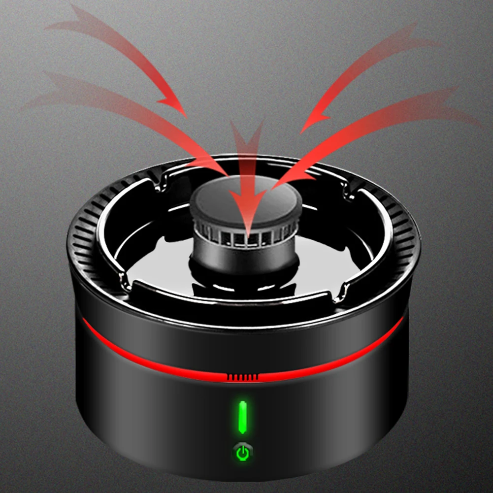 

Intelligent USB Ashtray Air Purifier Light Indicator Quality Ionizer Tester Home Office Cigarette Smoke Filter Cleaner