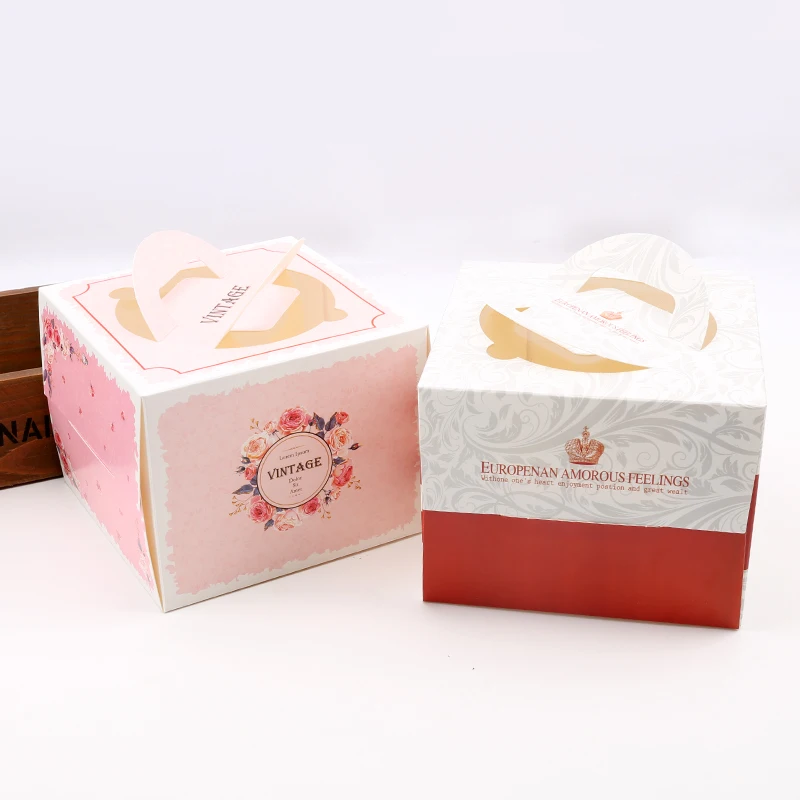 4 inch Mousse Cheese Square Portable cake box transparent window Mini Packing Party Festival Wedding Birthday Gift pastry Baked | Дом и сад