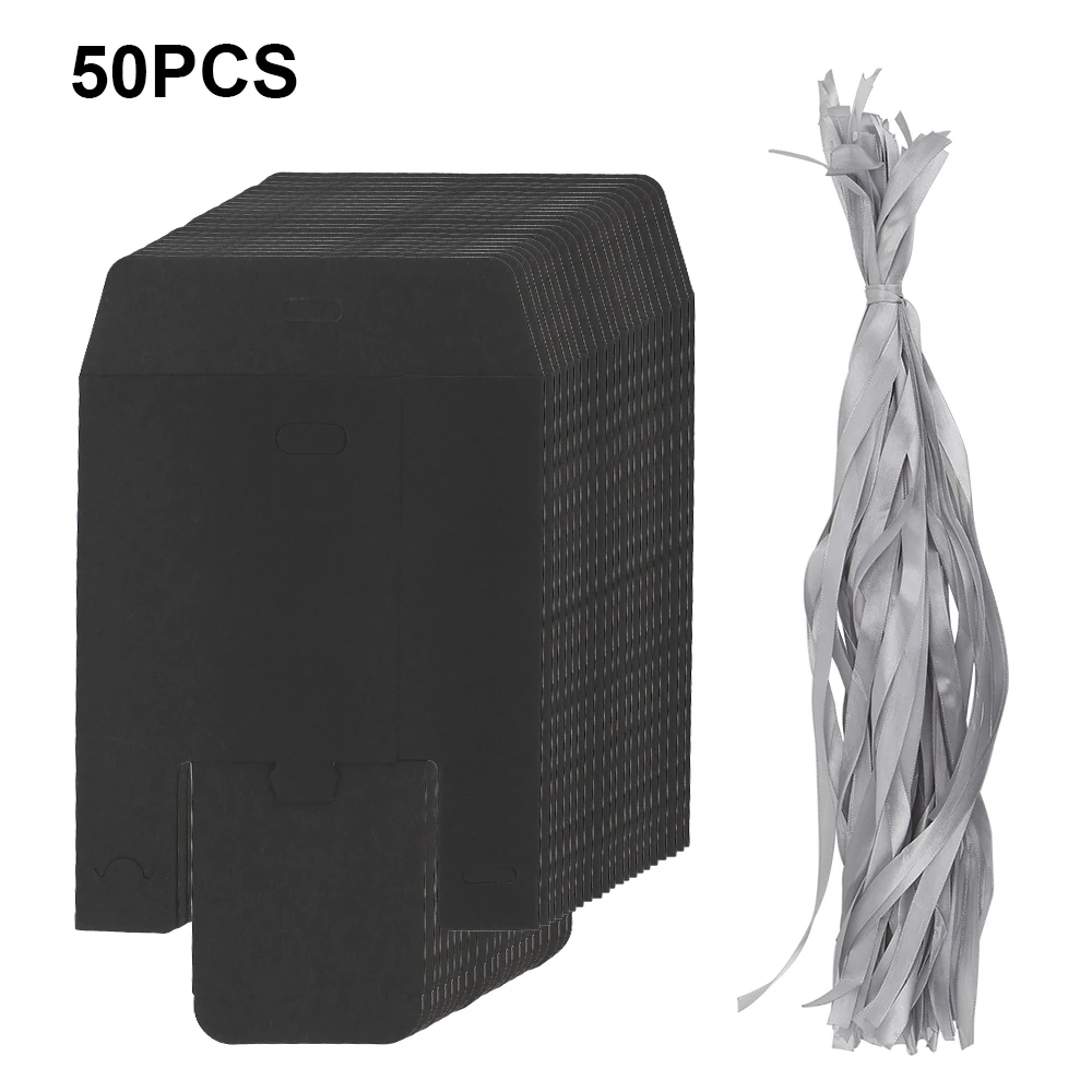 Белая черная сумка для конфет 50 шт. |