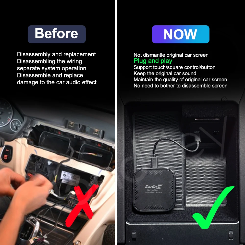 CarPlay Ai Box Android 9.0 беспроводной Авто Youtube Netfix Tv для Bmw Honda Skoda Nissan Kia 4 + 64G Google - купить по