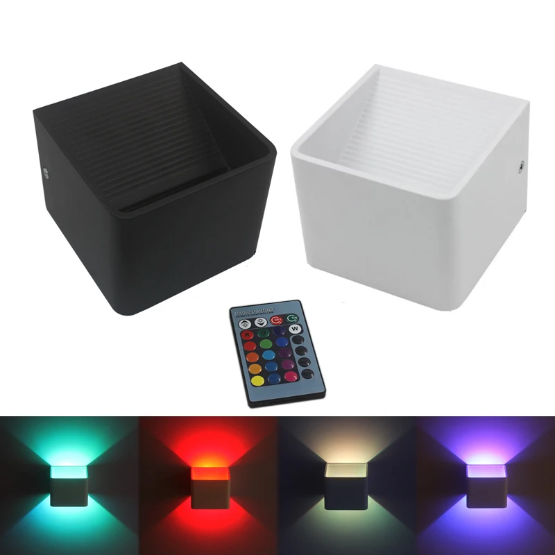 Светодиодный настенный светильник RGBW с квадратным пультом дистанционного