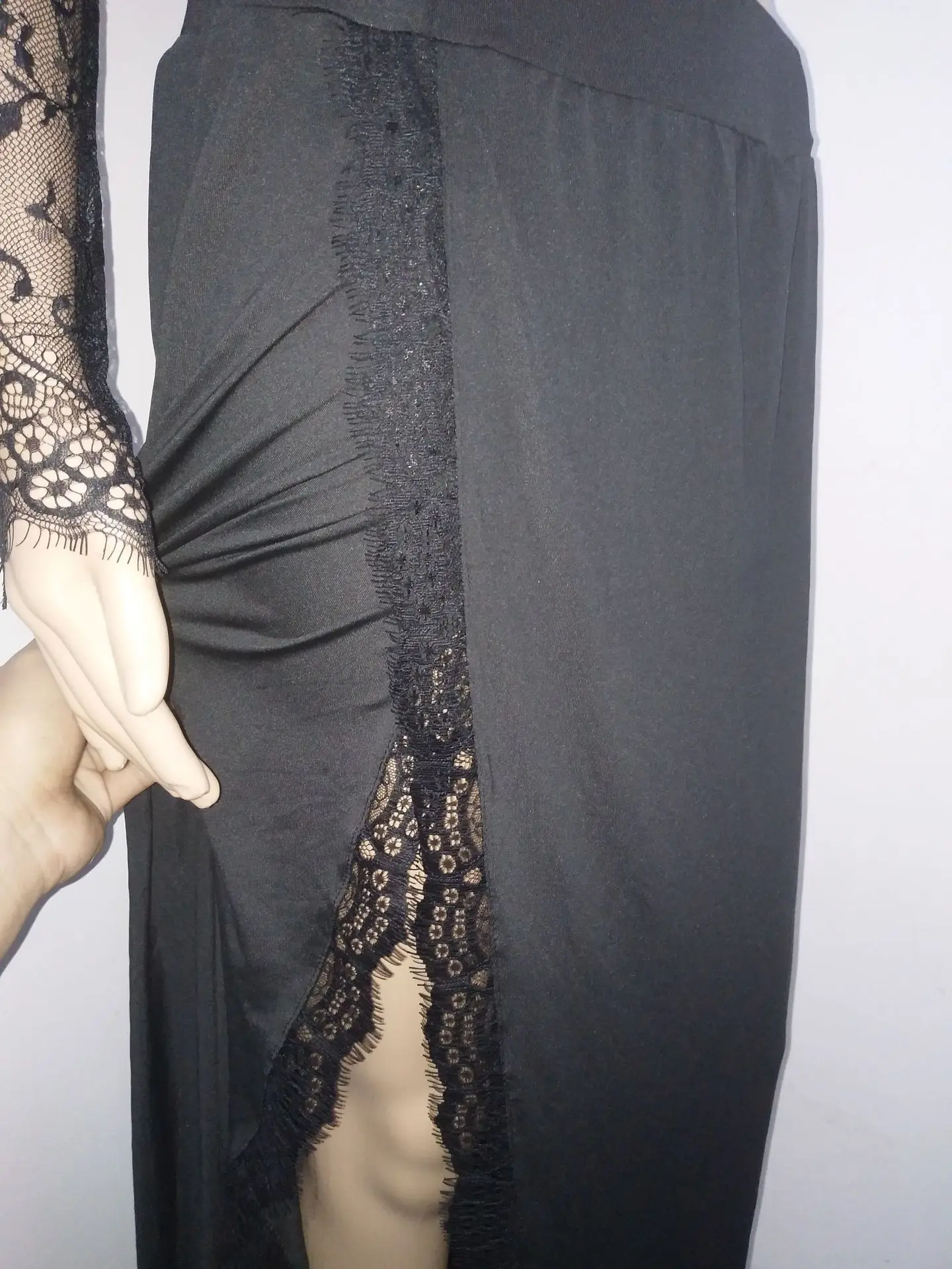 

Fashion sexy hot selling two-piece lace top plus-sized size split dress