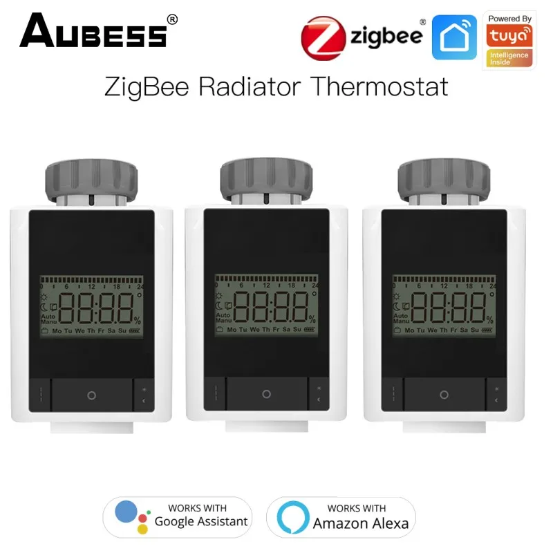 

Tuya ZigBee 3.0 Smart Radiator Heater TRV Temperature Controller Valve Smart Home Voice Control Work and Alexa Google Home