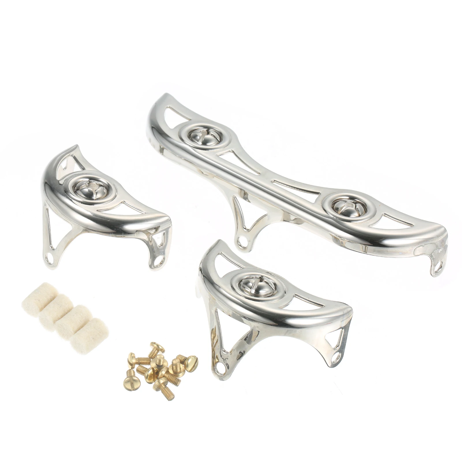 

3Pcs/Set Brass Key Guard for Alto Sax Saxophone Repairing Protective Key Guard Kits with Felt Bumper & Bolts Accessories