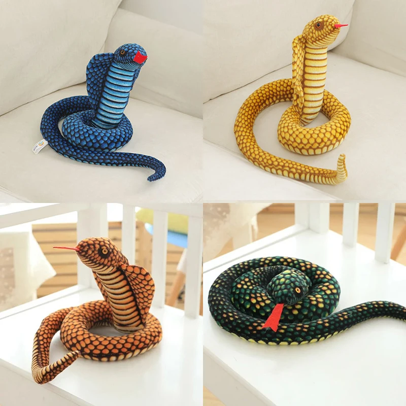110 см имитация кобры и питона плюшевая игрушка змея мягкие волосы 12 зодиака