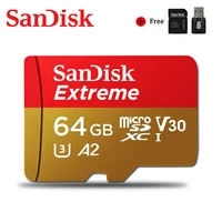 sandisk original extreme ultra micro sd 128gb 64gb 32gb 256gb 400gb memory card a2 v30 u1u3 4k microsd 32 64 128gb flash card
