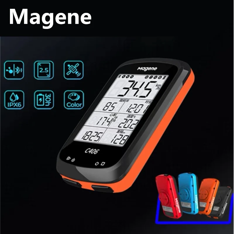 Magene C406 GPS Bike Computer Mountain Road Bike Riding Speed Cadence Wireless Speedometer Compatible With ANT+ Bluetooth