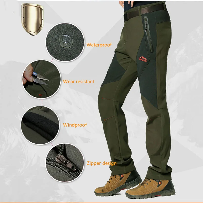 Мужской осенне зимний уличный флисовый костюм из мягкого материала с капюшоном